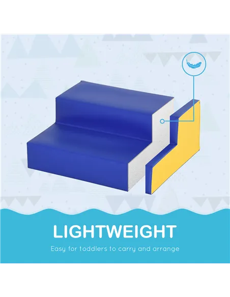 HOMCOM 2-Piece Soft Playset for Toddlers, Climbing, Crawling, For ages 12-36 Months, Red