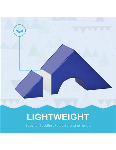 HOMCOM 11-Piece Kids Soft Play Set, Foam Block, Toys for Climbing, Crawling, Multicoloured