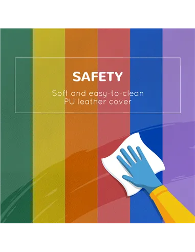 HOMCOM 11-Piece Kids Soft Play Set, Foam Block, Toys for Climbing, Crawling, Multicoloured