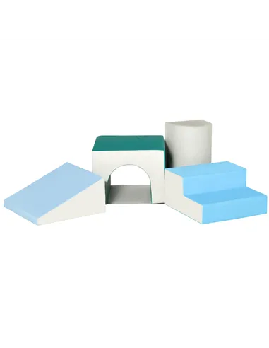 HOMCOM 4-Piece Soft Play Set for Toddlers 1-3 Years, Multi-colored