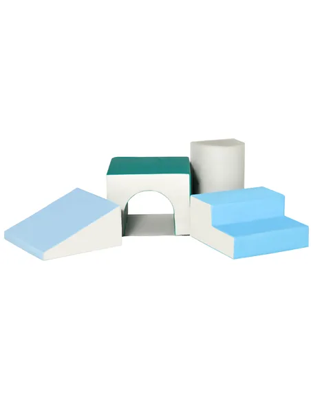 HOMCOM 4-Piece Soft Play Set for Toddlers 1-3 Years, Multi-colored