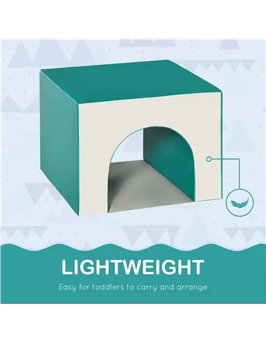 HOMCOM 4-Piece Soft Play Set for Toddlers 1-3 Years, Multi-colored