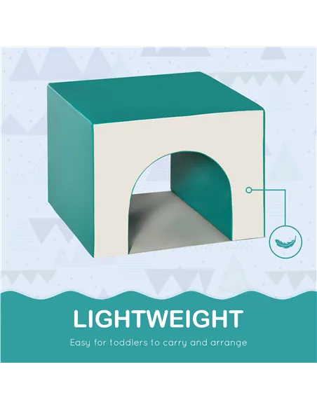 HOMCOM 4-Piece Soft Play Set for Toddlers 1-3 Years, Multi-colored