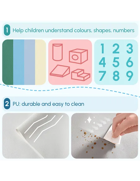 HOMCOM 4-Piece Soft Play Set for Toddlers 1-3 Years, Multi-colored