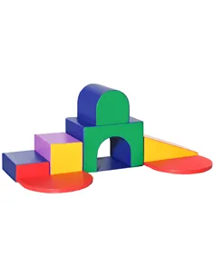 HOMCOM Seven-Piece Kids Soft Playset, for Toddlers - Multicoloured