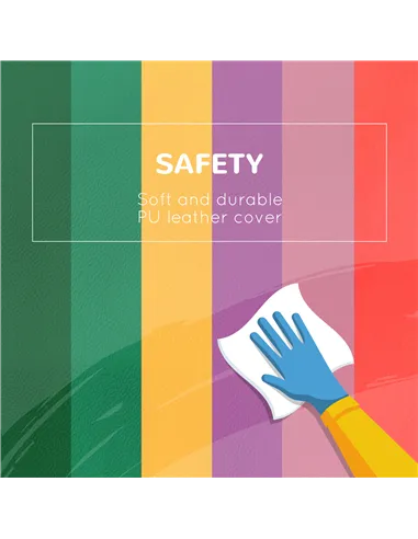 HOMCOM 6 Piece Soft Play Equipment for Kids Climb and Crawl, Red