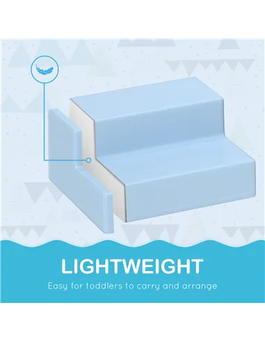 HOMCOM 4-piece Soft Play Set, Climb and Crawl Foam, Toddler Stairs and Ramp, Orange