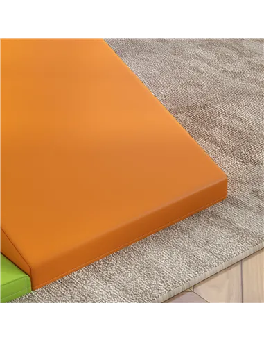 HOMCOM 4-piece Soft Play Set, Climb and Crawl Foam, Toddler Stairs and Ramp, Orange