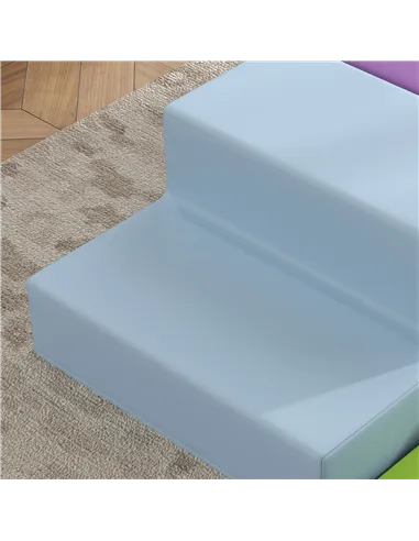 HOMCOM 4-piece Soft Play Set, Climb and Crawl Foam, Toddler Stairs and Ramp, Orange