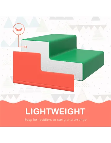 HOMCOM 4-Piece Soft Play Set for Toddlers 1-3 Years, Red