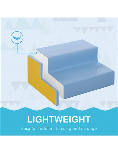 HOMCOM 2 Piece Soft Play Set for Toddler Climb and Crawl, for 12-36 Months, Grey