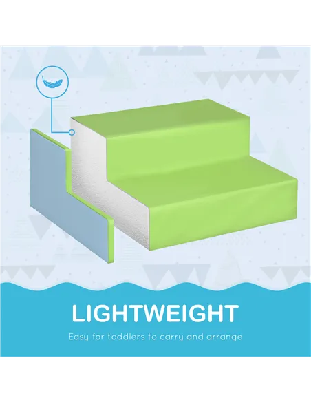 HOMCOM 6 Piece Soft Play Equipment for Kids Climb and Crawl, Pink