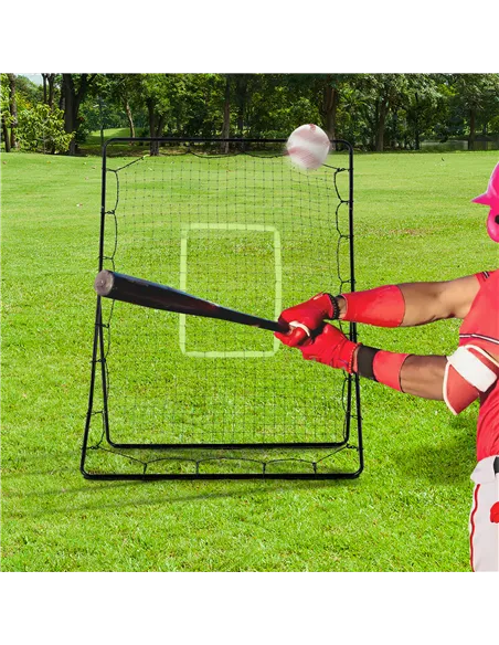 HOMCOM Baseball Rebounder Net Teens Adults Game Spot Softball Training Aid Practise Target Strike Shot Goal Play
