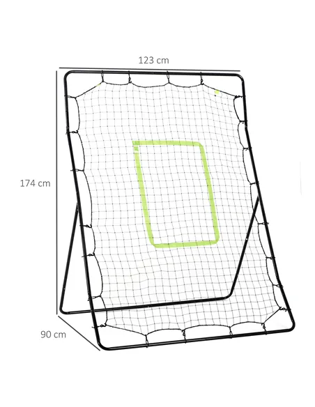 HOMCOM Baseball Rebounder Net Teens Adults Game Spot Softball Training Aid Practise Target Strike Shot Goal Play