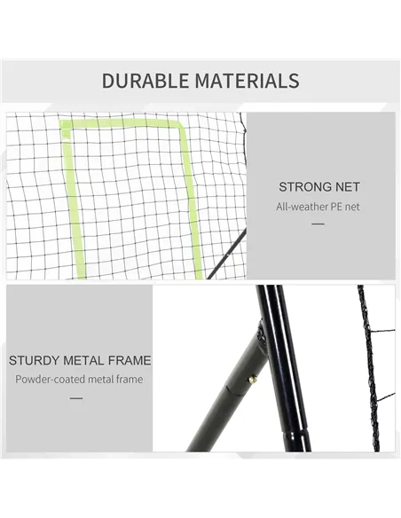HOMCOM Baseball Rebounder Net Teens Adults Game Spot Softball Training Aid Practise Target Strike Shot Goal Play