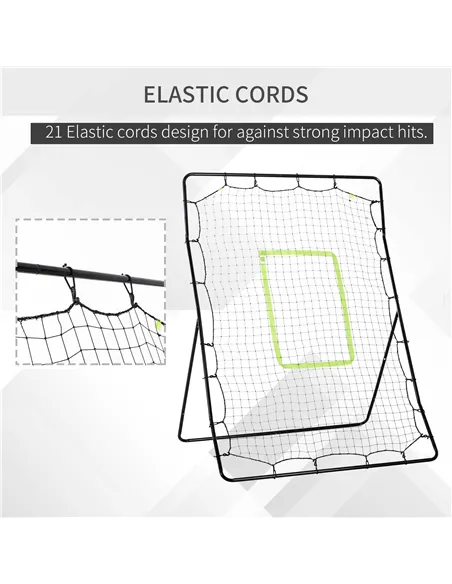 HOMCOM Baseball Rebounder Net Teens Adults Game Spot Softball Training Aid Practise Target Strike Shot Goal Play