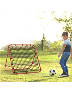 HOMCOM Rebounder Net, Practise Kickback Goal, for Teens, Adults Training - Red 2