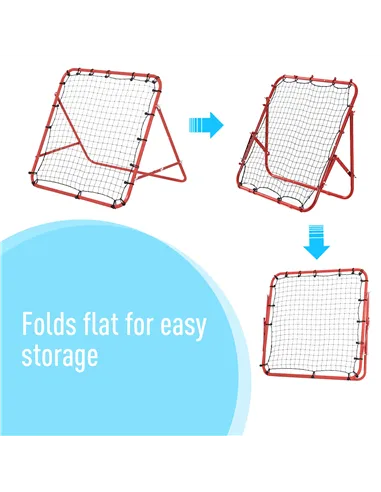 HOMCOM Rebounder Net, Practise Kickback Goal, for Teens, Adults Training - Red