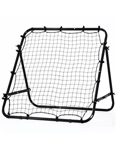 HOMCOM Adjustable Rebounder Net Kickback Target Goal for Teens Adults Training, Black