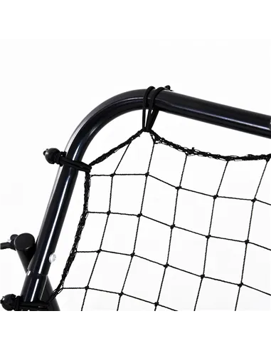 HOMCOM Adjustable Rebounder Net Kickback Target Goal for Teens Adults Training, Black