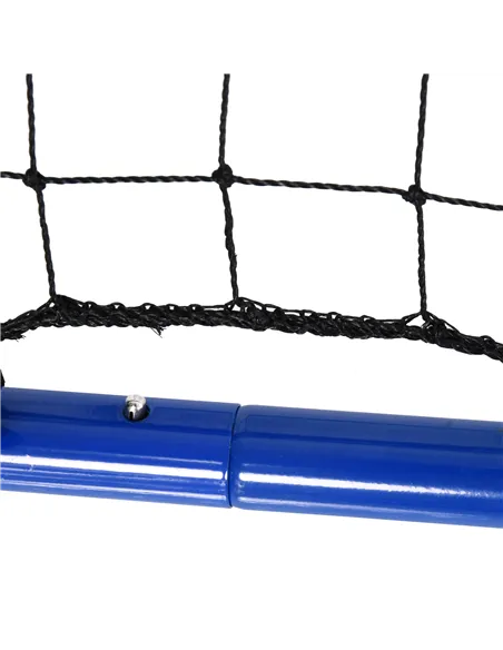 HOMCOM Double Sided Football Rebounder Net, Football Rebound Goal with Five Adjustable Angles, Blue
