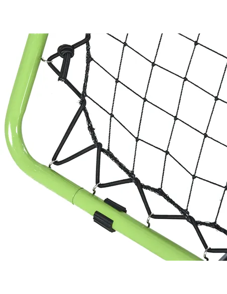 HOMCOM Football Training Net, Soccer Kickback Target Goal Both Side Rebounder Net, Adjustable Angle Goal Training Set for Kids a