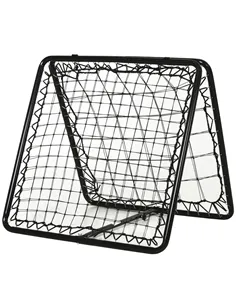 HOMCOM Angle Adjustable Double Sided Rebounder Net Training Aid Target Soccer Goal Kickback For Football, Baseball, Basketball -