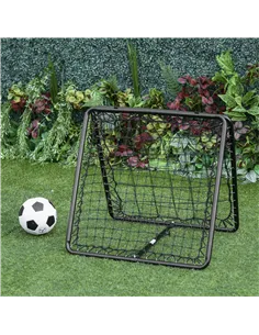 HOMCOM Angle Adjustable Double Sided Rebounder Net Training Aid Target Soccer Goal Kickback For Football, Baseball, Basketball - 2