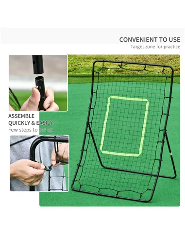 HOMCOM Rebounder Net Playback Game Spot Target Ball Rebounders Training Equipment Play Teaching