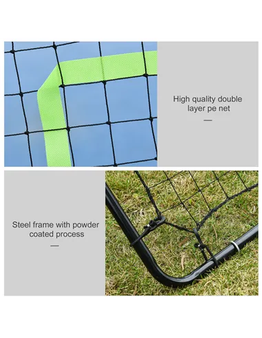 HOMCOM Rebounder Net Playback Game Spot Target Ball Rebounders Training Equipment Play Teaching