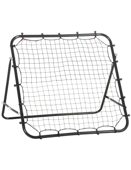 HOMCOM Rebounder Net, Practise Kickback Goal, for Teens, Adults Training - Black