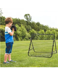 HOMCOM Rebounder Net, Practise Kickback Goal, for Teens, Adults Training - Black 2