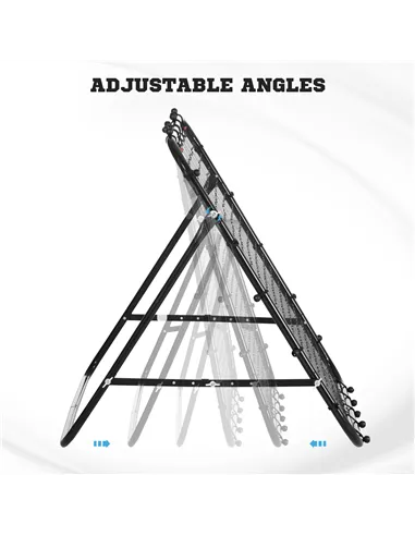 HOMCOM Rebounder Net, Practise Kickback Goal, for Teens, Adults Training - Black