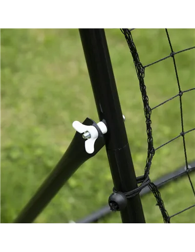 HOMCOM Rebounder Net, Practise Kickback Goal, for Teens, Adults Training - Black
