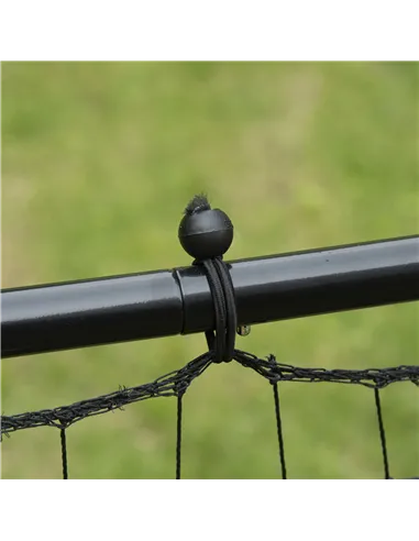 HOMCOM Rebounder Net, Practise Kickback Goal, for Teens, Adults Training - Black