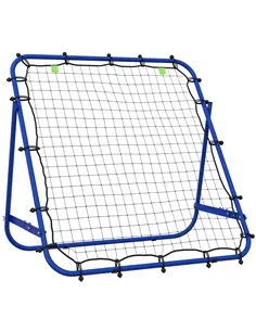 HOMCOM Adjustable Rebounder Net Kickback Target Goal for Teens Adults Training, Blue