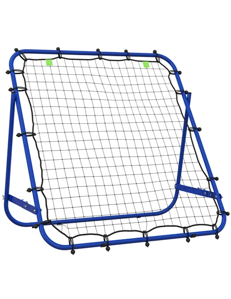 HOMCOM Adjustable Rebounder Net Kickback Target Goal for Teens Adults Training, Blue