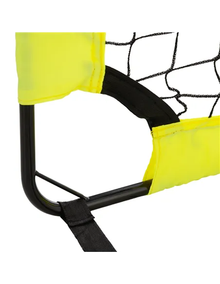 HOMCOM Two Football Goal Nets, Foldable Outdoor Sport Training Equipment, for Teens, Adults, with Carrying Bag, Yellow
