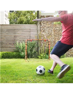 HOMCOM Double Sided Football Rebounder Net, Football Rebound Goal with Five Adjustable Angles, Orange 2