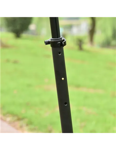 HOMCOM Folding Kick Scooter, Adjustable Ride On Scooter with 200mm Big Wheels and Double Shock Absorption, Urban Scooter for 14+