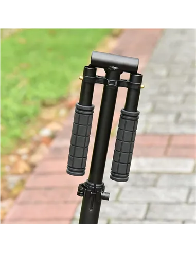 HOMCOM Folding Kick Scooter, Adjustable Ride On Scooter with 200mm Big Wheels and Double Shock Absorption, Urban Scooter for 14+