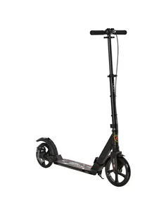 HOMCOM Kick Scooter, Folding 2 Wheel Scooter for 14+ Teens Adults, with Dual Brake System, Dual Suspension, 230mm Big Wheels, 3 
