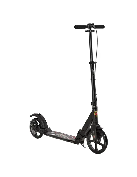 HOMCOM Kick Scooter, Folding 2 Wheel Scooter for 14+ Teens Adults, with Dual Brake System, Dual Suspension, 230mm Big Wheels, 3 