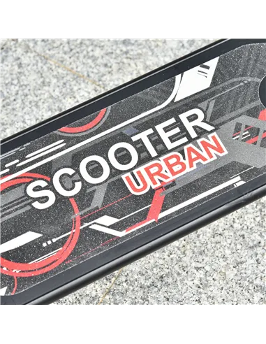 HOMCOM Kick Scooter, Folding 2 Wheel Scooter for 14+ Teens Adults, with Dual Brake System, Dual Suspension, 230mm Big Wheels, 3 