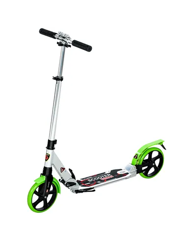 HOMCOM Folding Kick Scooter, Adjustable Ride On Scooter with 200mm Big Wheels and Double Shock Absorption, Urban Scooter for 14+