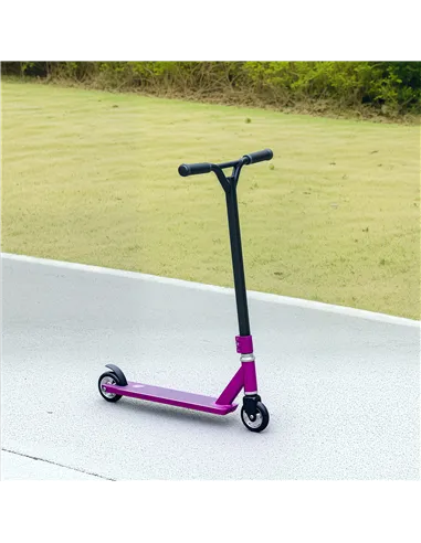 HOMCOM Stunt Scooter, 360° Entry Level Tricks Scooter w/ Lightweight Aluminium Deck and ABEC 7 Bearing, For Age 14+ Beginners, P