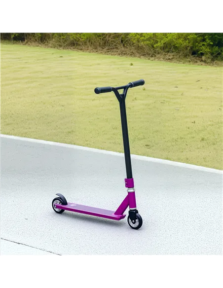 HOMCOM Stunt Scooter, 360° Entry Level Tricks Scooter w/ Lightweight Aluminium Deck and ABEC 7 Bearing, For Age 14+ Beginners, P
