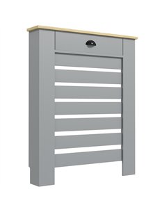 HOMCOM 95.5H x 78Wcm Radiator Cover, with Drawer - Grey