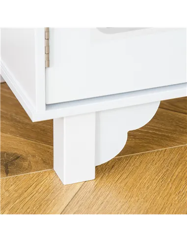 HOMCOM Kids Wooden Play Kitchen Toy Cooking Set Pretend Role Playset, with, Cooking Bench, Stainless Steel Pot for 3-6 Years