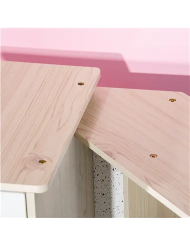 HOMCOM Kids Kitchen Playset, with Accessories, Storage Space